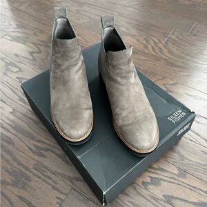 Eileen Fisher Ladd Wedge Bootie - Graphite Nubuck in Sz 7 1/2
